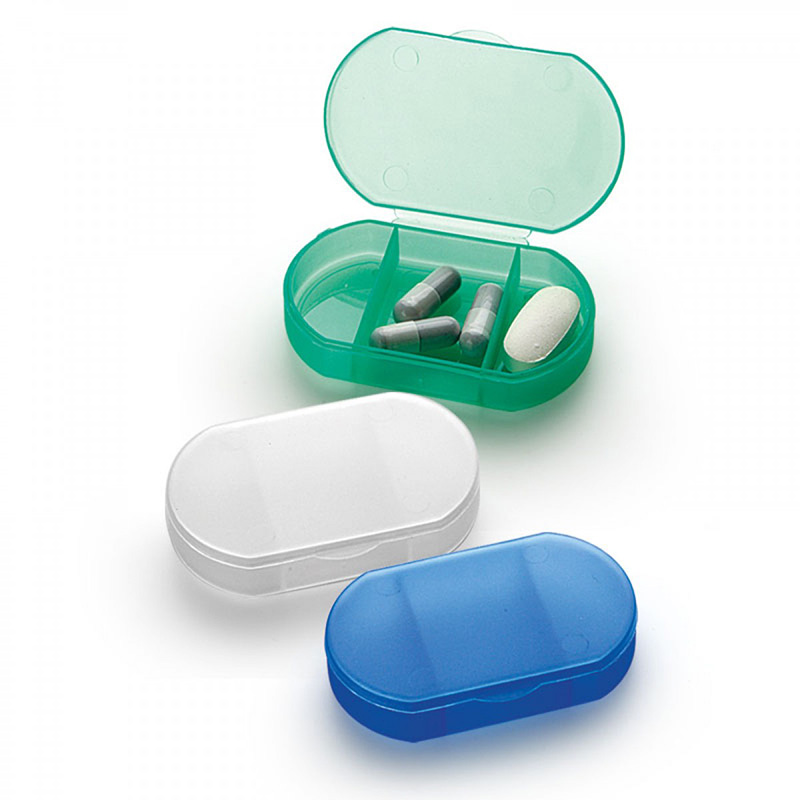 Relaxdays Set 3 Portapillole Settimanali – 2 Scomparti Mattina E Sera, Organizer Per Farmaci E Vitamine, Dimensioni 18,5 X 9,5 Cm, Bianco/Nero