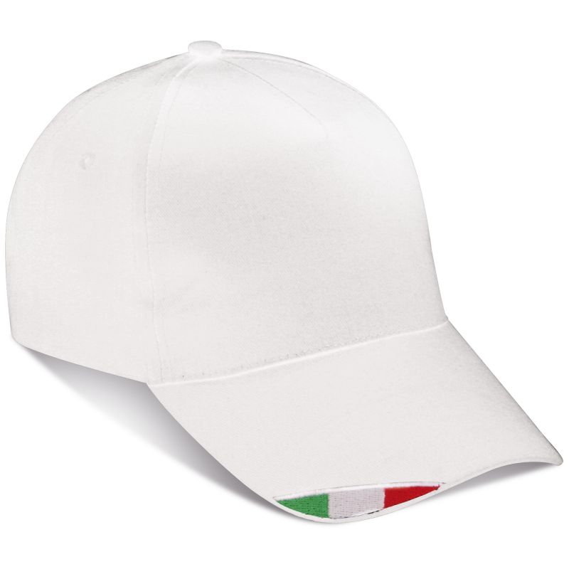Cappellino 5 pannelli con bandiera italiana