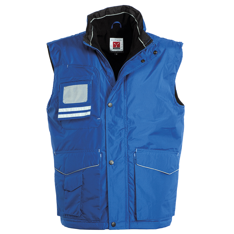 Gilet con tre tasche con porta badge reversibile