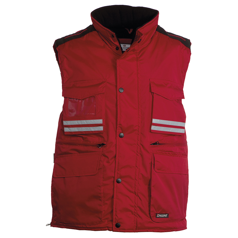 Gilet con cappuccio sagomato staccabile e richiudibile